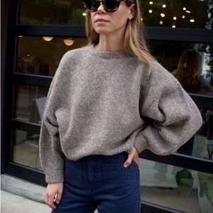 Atelier Delphine Balloon Sleeve Sweater warm grey